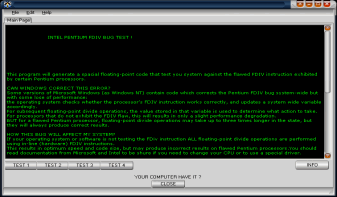 The flaw. Download free Intel CPU FDiv bug tester