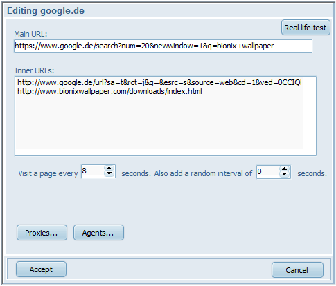 google fake search